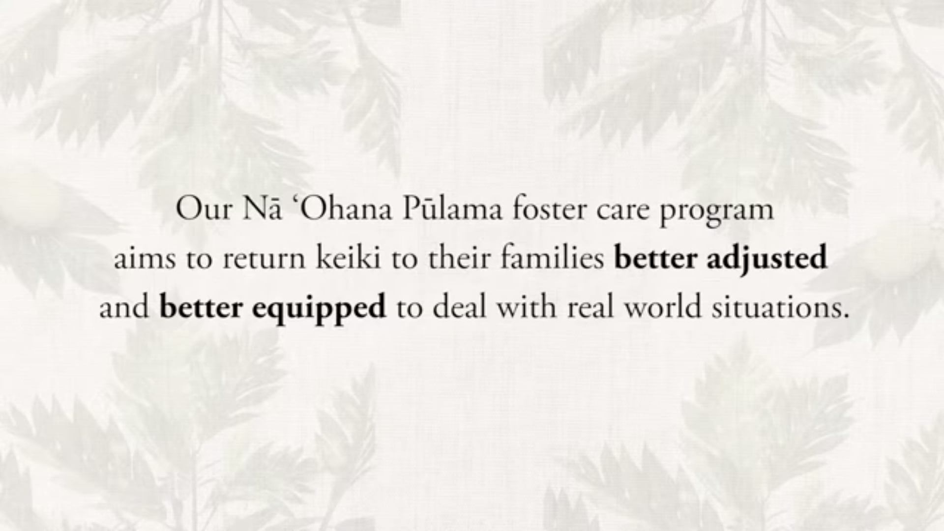 Therapeutic Foster Care Program