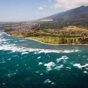 Aerial view of Maui coast